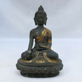 F657: Chinese Or Tibetan Buddhist Statue Of Copper Ware With Appropriate Work.