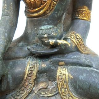 F657: Chinese or Tibetan Buddhist statue of copper ware with appropriate work. 7