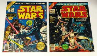 Star Wars Marvel Special Edition Treasury Comics 1 And 2 In Vf To Nm