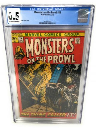 Monsters On The Prowl 15 Marvel Comics 02/72 1972 Cgc 6.  5 Bronze Age