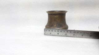 Antique Old Brass Engraved Hindu Temple Holy Water Pot Panchpatra Colle 3