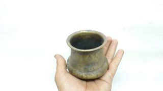 Antique Old Brass Engraved Hindu Temple Holy Water Pot Panchpatra Colle 7