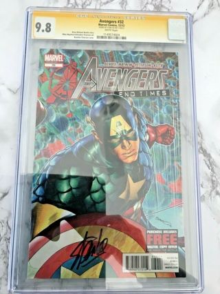 Avengers Signed Stan Lee Captain America Cgc 9.  8 Ss