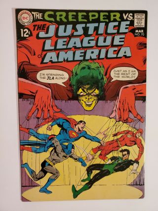 Justice League Of America 70 (fn,  6.  5) 1969 The Creeper Cover & Appearance