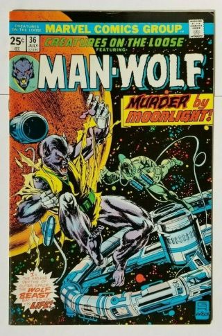 CREATURES ON THE LOOSE 30,  36,  37 (Marvel 1974,  1975) MAN - WOLF.  FN 5