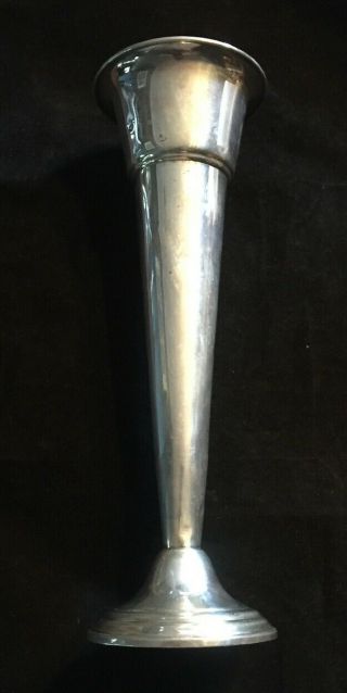 Vintage Sterling Silver Trumpet Bud Vase 9 Inch Newport
