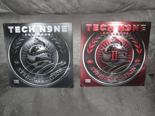 Tech N9ne Signed Strangulation Collabos Vol I & Ii Album Vinyl Record Nyna 9 Cd