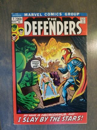 Defenders 1 Fn Key Hulk Dr.  Strange Sub - Mariner 1st Issue Marvel Comics 1972