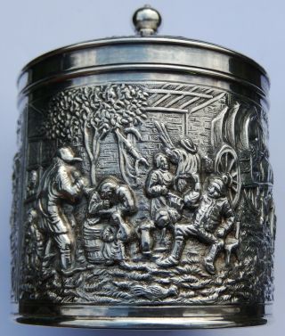 Fine Antique Dutch Silver Plated Tea Caddy; Herman Hooijkaas for Douwe Egberts 5