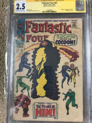 Fantastic Four 67 Stan Lee Ss Cgc 2.  5,  Origin And 1st Appearance Of Him