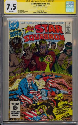 All - Star Squadron 32 - Signed By Jerry Ordway - Cgc 7.  5 - 1591715012