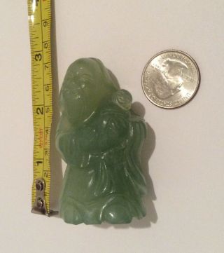 Estate Vintage Carved Apple Jade Chinese Carrying A Baby Translucent 2.  55 "