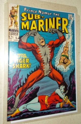 Sub - Mariner 5 Marvel 1968 Key Tiger Shark 1st Appearance Origin