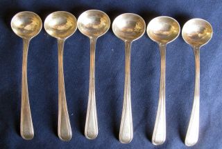 Set 6 Sterling Silver Salt Spoons,  Georgian