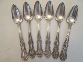 Set 6 Fruit Spoons Vintage Wm Rogers Int 