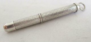 STYLISH SOLID SILVER TELESCOPIC TOOTHPICK by WILLIAM MANTON FABULOUS PATTERN 2