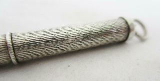 STYLISH SOLID SILVER TELESCOPIC TOOTHPICK by WILLIAM MANTON FABULOUS PATTERN 3