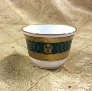 Rare Military Porcelain Coffee Cup Saudi Arabian Royalty King Abdullah