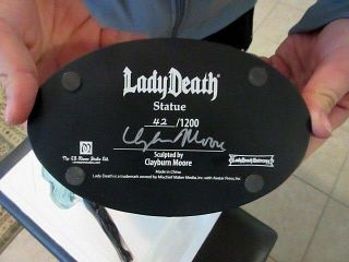 Lady Death Statue 2008 SIGNED BY Clayburn Moore Chaos Comics LOW 42/1200 7