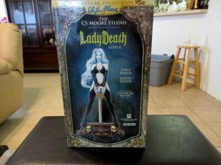 Lady Death Statue 2008 SIGNED BY Clayburn Moore Chaos Comics LOW 42/1200 8