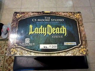 Lady Death Statue 2008 SIGNED BY Clayburn Moore Chaos Comics LOW 42/1200 9