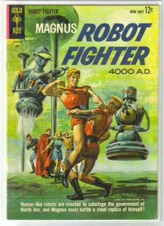 Magnus Robot Fighter 2 Human Like Robots Gold Key Comic Book G/vg