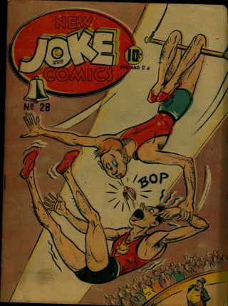Joke Comics 28 - Featuring Rocketman (with Rocketgirl) 1946 Canadian Comic