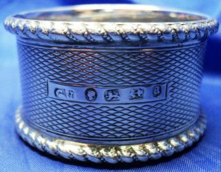 Quality Victorian Solid Silver Napkin Ring By George Unite Birmingham 1875