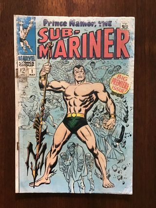 Sub - Mariner 1 - Complete Ungraded.  Marvel.  May 1968.  Low Grade