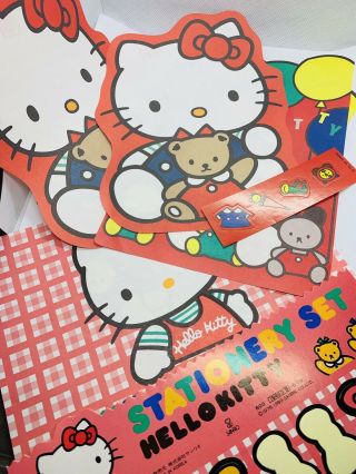 Vintage Hello Kitty Sanrio Stationery Set And Pad 1990 6