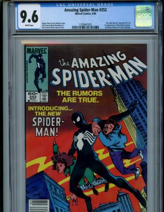 Spiderman 252 (1984) 1st Appearance Of Black Costume Cgc 9.  6 Nm,