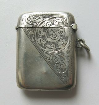 Antique Victorian British Sterling Silver Vesta Case 2
