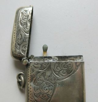 Antique Victorian British Sterling Silver Vesta Case 3