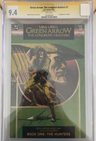 Green Arrow The Longbow Hunters Cgc 9.  4 Signed Mike Grell First Shado