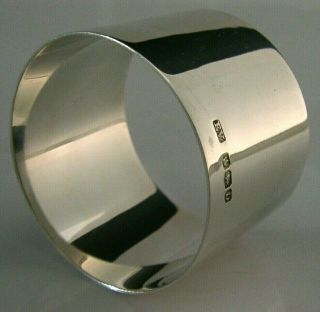 English Sterling Silver Napkin Ring Art Deco 1946 Perfect 32g