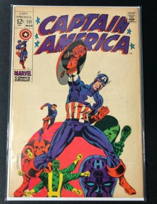 Captain America (1st Series) 111 1969 Very Fine (vf) (7.  5 To 8.  5)