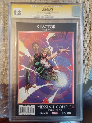 X - Factor 25 Messiah Complex Chapter 3 Cgc 9.  8 Signed By Finch&peter Davis