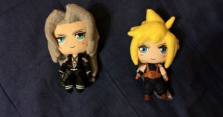 Cloud Strife And Sephiroth Plushes (final Fantasy 7; No Tags)