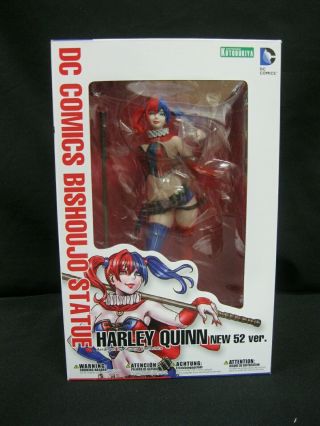 Kotobukiya Harley Quinn 52 Style Bishoujo Pvc Figure Statue Blue And Red