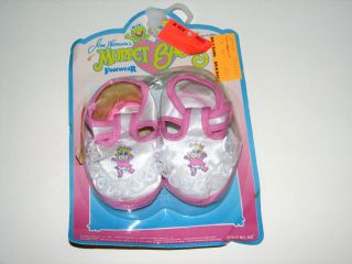 Vtg 1985 Jim Henson Muppet Babies Footwear Baby Girl / Doll Shoes Miss Piggy