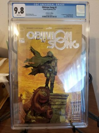 Oblivion Song 1 Cgc 9.  8 Wp 1st Nathan Cole - Collectors Edition Foil Variant