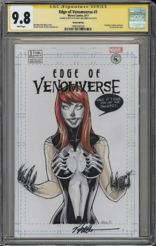 Edge Of Venomverse 1 Cgc Ss 9.  8 Art Venomized Mary Jane 678 Homage