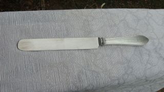 Antique Tiffany " Feather Edge " Sterling Silver Dinner Knife 10 1/4 ",  C.  1901
