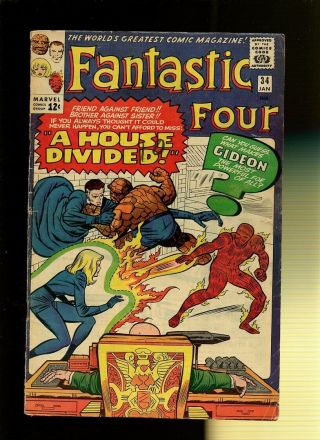 Fantastic Four 34 Gd/vg 3.  0 1 Book A House Divided By Stan Lee & Jack Kirby