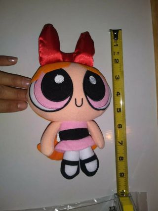 Cartoon Network 1999 Powerpuff Girls Bean Bag Doll Blossom in Bag 6
