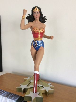 Tweeterhead Sideshow Wonder Woman Lynda Carter Statue Maquette Figurine W/box