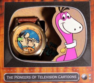 P879.  Hanna - Barbera The Flintstones Pioneers Of Animation Le Fossil Watch (1996)