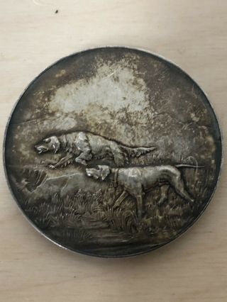 Antique 800 Silver Italian Kennel Club Medal/coin 3