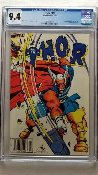 Thor 337 Cgc 9.  4 Nm 1st Appearance Beta Ray Bill Newstand Wp