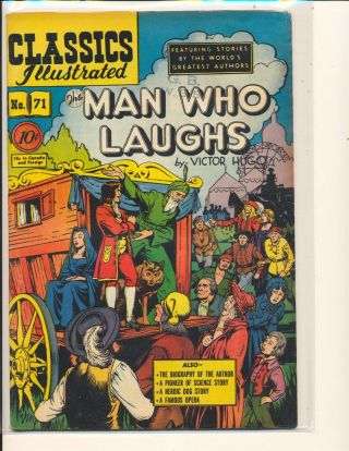 Classics Illustrated 71 Hrn (71) - The Man Who Laughs Vg/fine Cond.